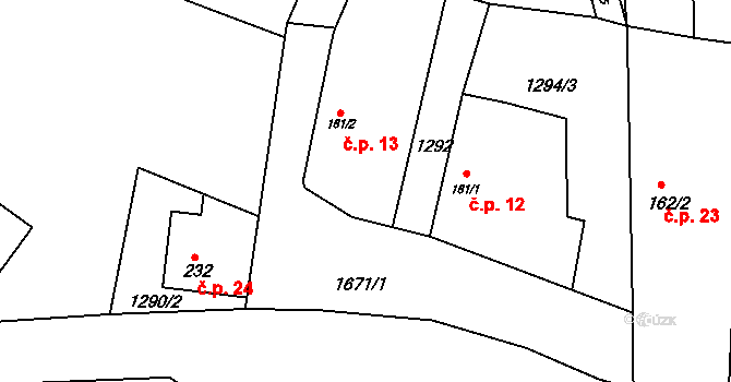 Sovolusky 13, Košík na parcele st. 161/2 v KÚ Sovolusky u Košíku, Katastrální mapa