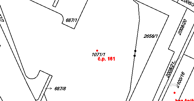 Plotiště nad Labem 161, Hradec Králové na parcele st. 1071/1 v KÚ Plotiště nad Labem, Katastrální mapa