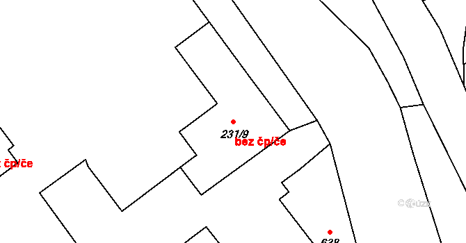 Josefův Důl 41857097 na parcele st. 231/9 v KÚ Dolní Maxov, Katastrální mapa