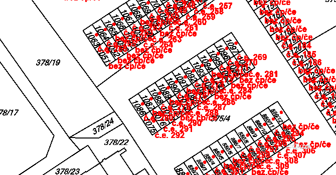 Mariánské Lázně 43199097 na parcele st. 1089 v KÚ Úšovice, Katastrální mapa