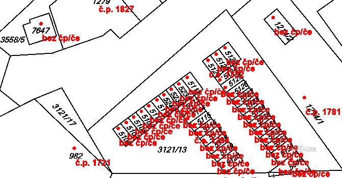 Kroměříž 44982097 na parcele st. 5239 v KÚ Kroměříž, Katastrální mapa
