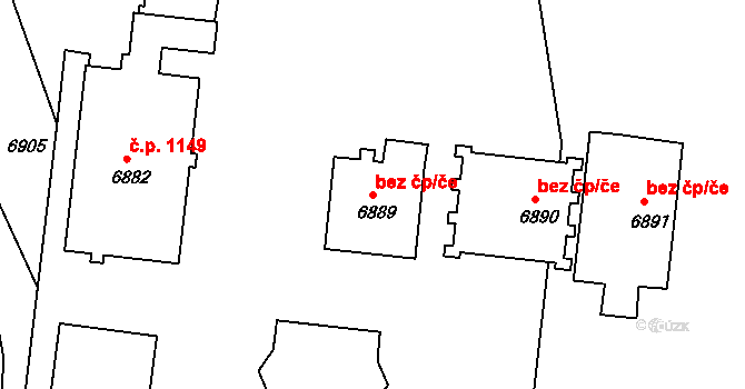 Žďár nad Sázavou 47215097 na parcele st. 6889 v KÚ Město Žďár, Katastrální mapa