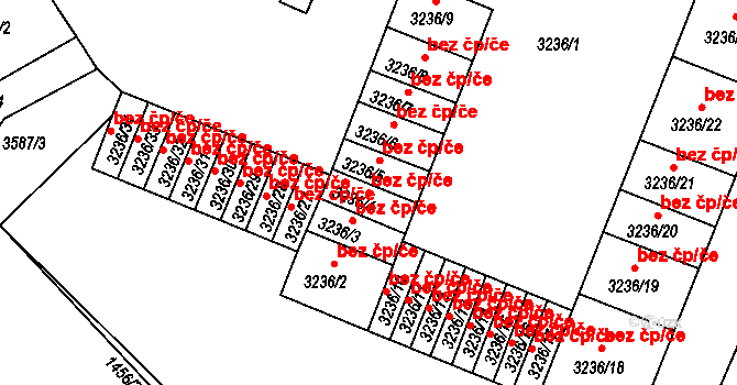 Chomutov 49489097 na parcele st. 3236/4 v KÚ Chomutov II, Katastrální mapa