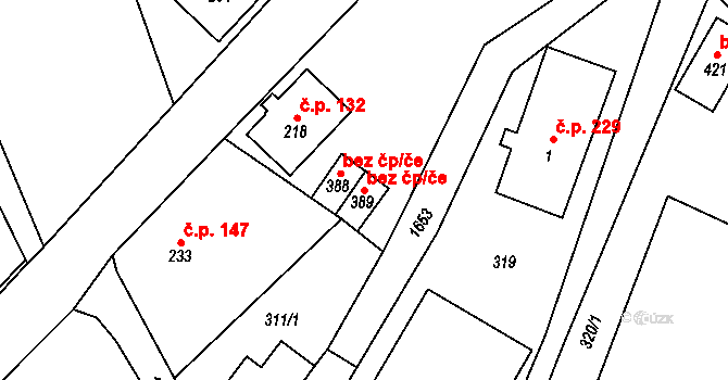 Ludvíkovice 88422097 na parcele st. 389 v KÚ Ludvíkovice, Katastrální mapa