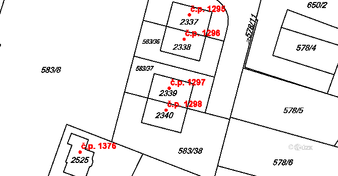 Třebechovice pod Orebem 1297 na parcele st. 2339 v KÚ Třebechovice pod Orebem, Katastrální mapa