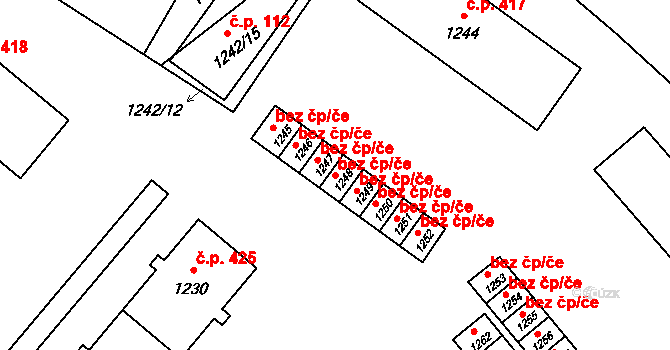 Vrbno pod Pradědem 40187098 na parcele st. 1248 v KÚ Vrbno pod Pradědem, Katastrální mapa