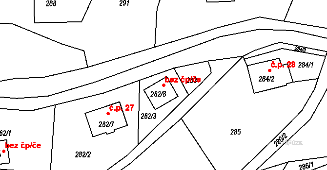 Velké Losiny 42531098 na parcele st. 282/8 v KÚ Maršíkov, Katastrální mapa