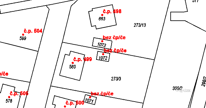 Přibyslav 44562098 na parcele st. 1072 v KÚ Přibyslav, Katastrální mapa