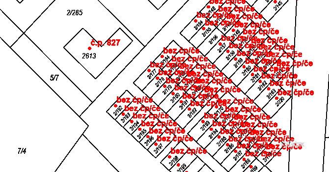 Třinec 46483098 na parcele st. 2/179 v KÚ Třinec, Katastrální mapa