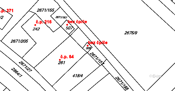 Černilov 46535098 na parcele st. 506 v KÚ Černilov, Katastrální mapa