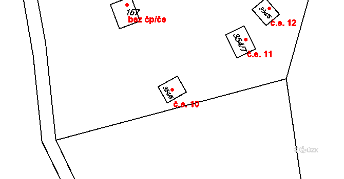 Štěpánovsko 10, Týniště nad Orlicí na parcele st. 354/8 v KÚ Štěpánovsko, Katastrální mapa