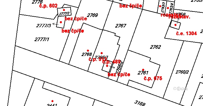 Bolevec 489, Plzeň na parcele st. 2766/1 v KÚ Bolevec, Katastrální mapa