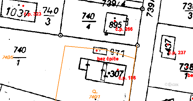 Poříčí nad Sázavou 39375099 na parcele st. 971 v KÚ Poříčí nad Sázavou, Katastrální mapa