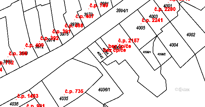 Brno 39479099 na parcele st. 4034/2 v KÚ Královo Pole, Katastrální mapa