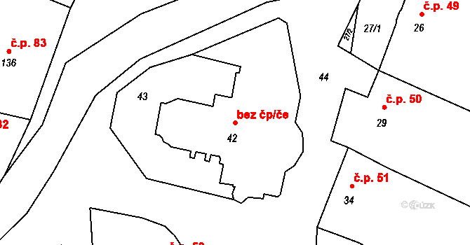 Střelice 46040099 na parcele st. 42 v KÚ Střelice u Brna, Katastrální mapa