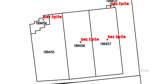 České Budějovice 46914099 na parcele st. 1984/56 v KÚ České Budějovice 2, Katastrální mapa