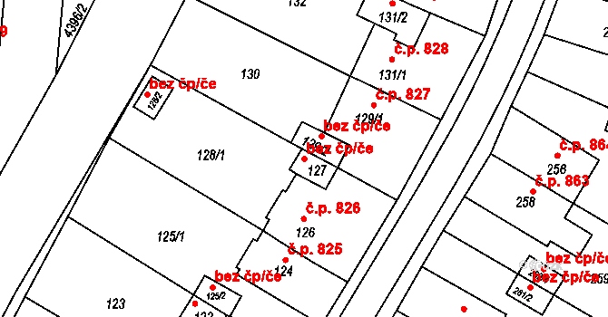 Jirkov 49778099 na parcele st. 127 v KÚ Jirkov, Katastrální mapa