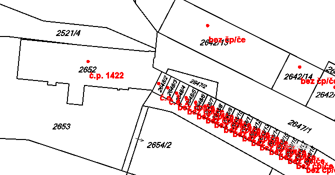 Slavkov u Brna 2 na parcele st. 2648/3 v KÚ Slavkov u Brna, Katastrální mapa