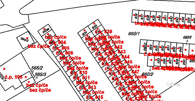 Kopřivnice 30699100 na parcele st. 608 v KÚ Kopřivnice, Katastrální mapa