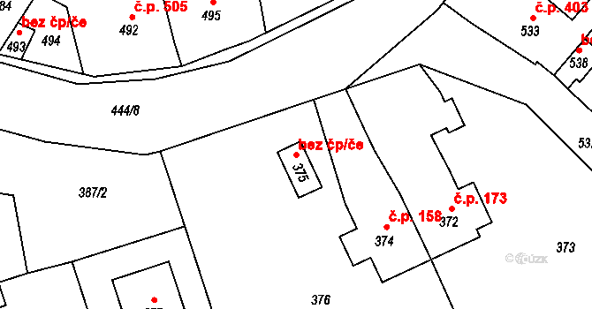 Libušín 38586100 na parcele st. 375 v KÚ Libušín, Katastrální mapa