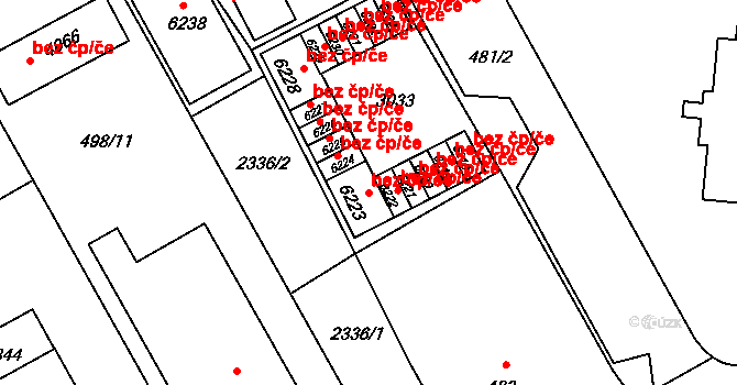 Šumperk 43162100 na parcele st. 6223 v KÚ Šumperk, Katastrální mapa