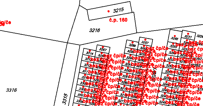 Orlová 43961100 na parcele st. 3288 v KÚ Horní Lutyně, Katastrální mapa