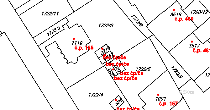 Trutnov 49035100 na parcele st. 4057 v KÚ Trutnov, Katastrální mapa