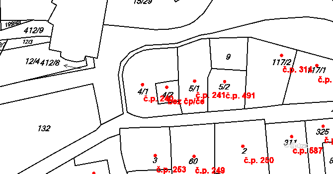 Kralupy nad Vltavou 91178100 na parcele st. 4/2 v KÚ Lobeč, Katastrální mapa