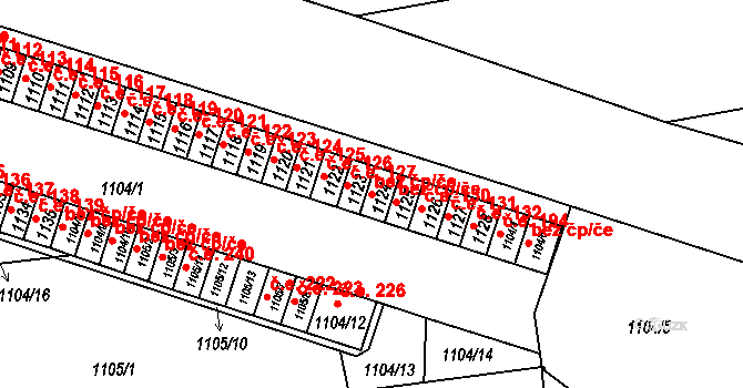 Hrádek nad Nisou 128 na parcele st. 1124 v KÚ Hrádek nad Nisou, Katastrální mapa