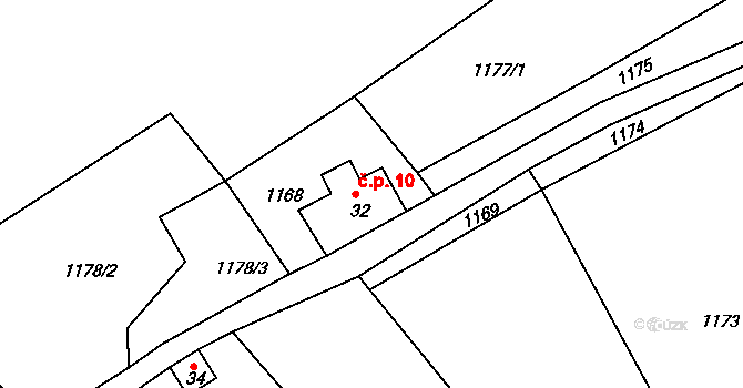 Stromkovice 10, Jablonec nad Jizerou na parcele st. 32 v KÚ Stromkovice, Katastrální mapa