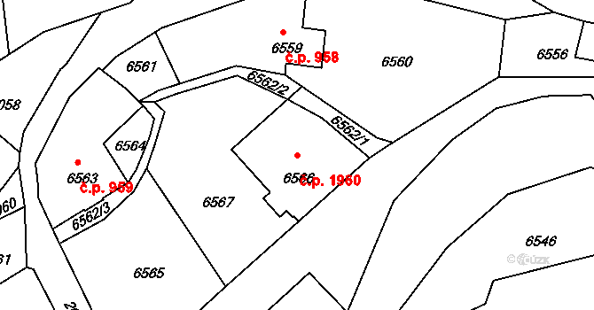 Varnsdorf 1960 na parcele st. 6566 v KÚ Varnsdorf, Katastrální mapa