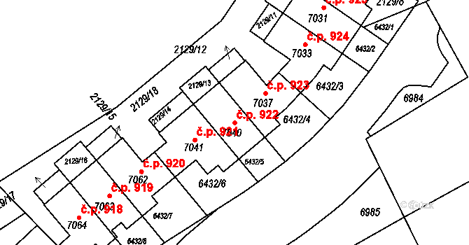 Beroun-Závodí 922, Beroun na parcele st. 7040 v KÚ Beroun, Katastrální mapa