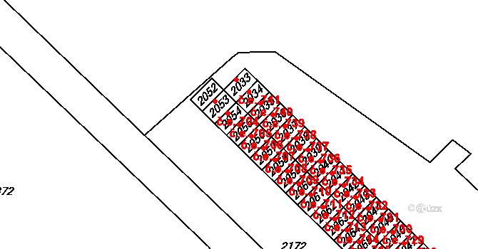 Město 706, Havířov na parcele st. 2055 v KÚ Havířov-město, Katastrální mapa