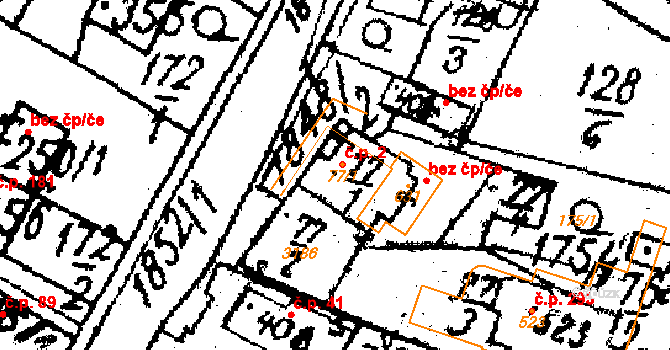 Kašava 2 na parcele st. 77/1 v KÚ Kašava, Katastrální mapa