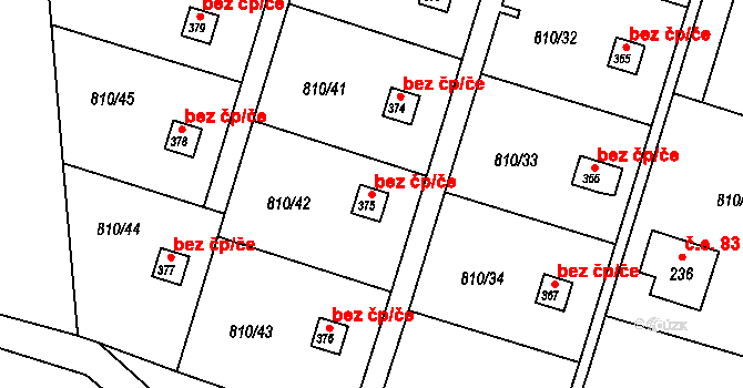 Dolní Domaslavice 40329101 na parcele st. 375 v KÚ Dolní Domaslavice, Katastrální mapa