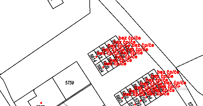 Žďár nad Sázavou 40772101 na parcele st. 5813 v KÚ Město Žďár, Katastrální mapa