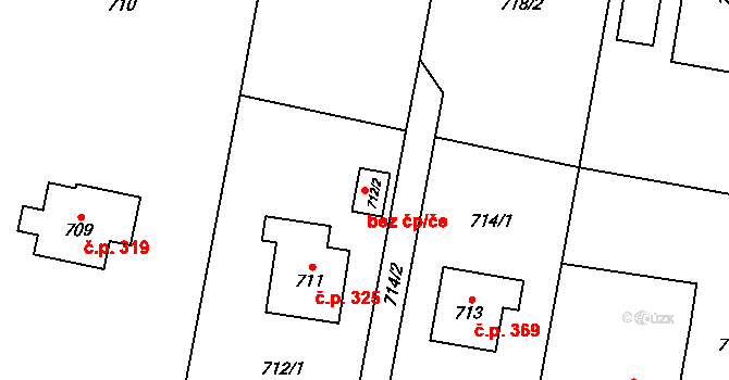 Řepiště 41423101 na parcele st. 712/2 v KÚ Řepiště, Katastrální mapa