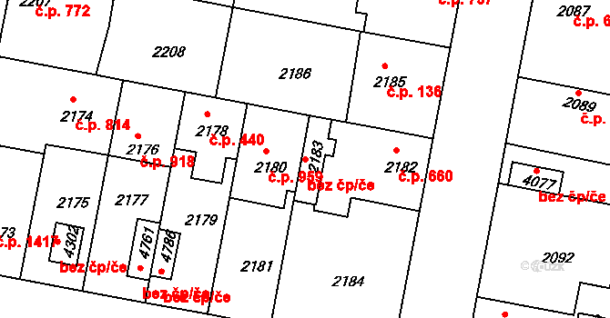 Čelákovice 43228101 na parcele st. 2183 v KÚ Čelákovice, Katastrální mapa