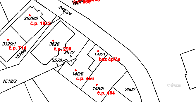 Humpolec 43541101 na parcele st. 148/17 v KÚ Humpolec, Katastrální mapa