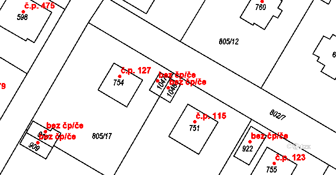 Hejnice 44270101 na parcele st. 1048 v KÚ Hejnice, Katastrální mapa