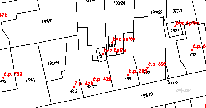 Pardubice 46726101 na parcele st. 420/2 v KÚ Svítkov, Katastrální mapa