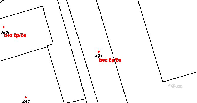 Zlín 47800101 na parcele st. 491 v KÚ Louky nad Dřevnicí, Katastrální mapa