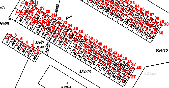 Šumbark 39, Havířov na parcele st. 801 v KÚ Šumbark, Katastrální mapa
