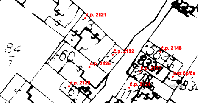 Podlusky 2122, Roudnice nad Labem na parcele st. 2 v KÚ Podlusky, Katastrální mapa