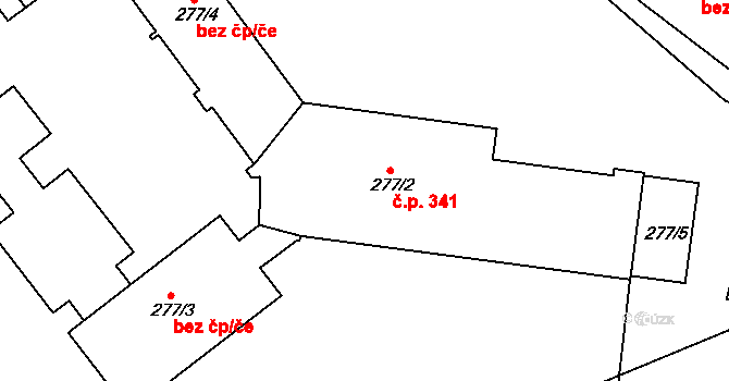 Seč 341 na parcele st. 277/2 v KÚ Seč, Katastrální mapa