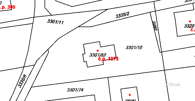 Dolní Lutyně 1373 na parcele st. 3301/82 v KÚ Dolní Lutyně, Katastrální mapa