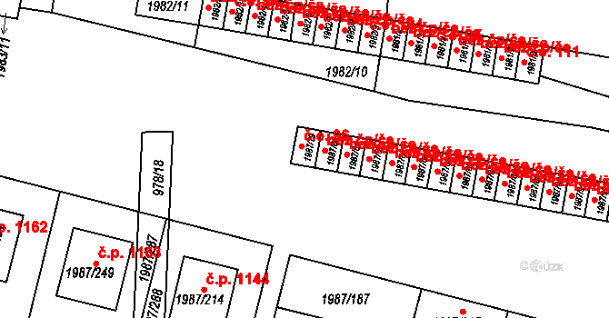 Nýřany 30522102 na parcele st. 1987/79 v KÚ Nýřany, Katastrální mapa
