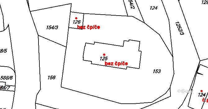 České Libchavy 39398102 na parcele st. 125 v KÚ České Libchavy, Katastrální mapa