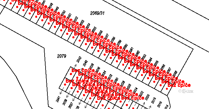 Krnov 45629102 na parcele st. 2058 v KÚ Krnov-Horní Předměstí, Katastrální mapa