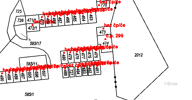 Loučovice 49205102 na parcele st. 475 v KÚ Loučovice, Katastrální mapa